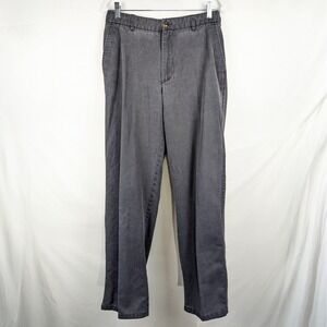 St Johns Bay Relaxed Fit Worry Free Gray Casual Pants Womens‎ Size 32x32